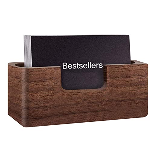 SLEDEZ Visitenkartenetui für Männer und Frauen Einfacher Visitenkartenhalter aus Holz Visitenkartenhalter Desktop Organizer von SLEDEZ