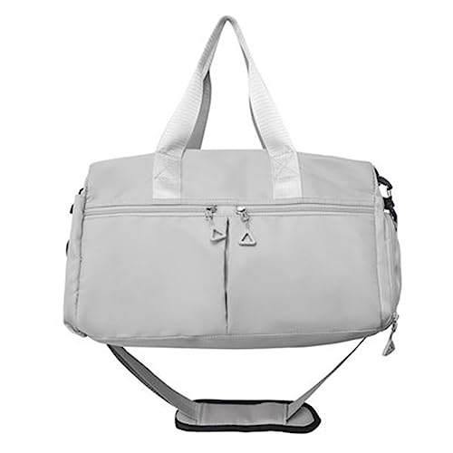 Sporttasche Frauen Sport Fitness Tasche Männer Kurze Reise Gepäck Tasche Große Kapazität Lagerung Tasche (Color : Gray, Size : 20x27x40cm) von SLEDEZ