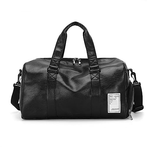 Sporttasche Herren- und Damen-Geschäftsreise-Gepäcktasche, Sporttasche, Schwarz (Color : Black, Size : 45x25x24cm) von SLEDEZ