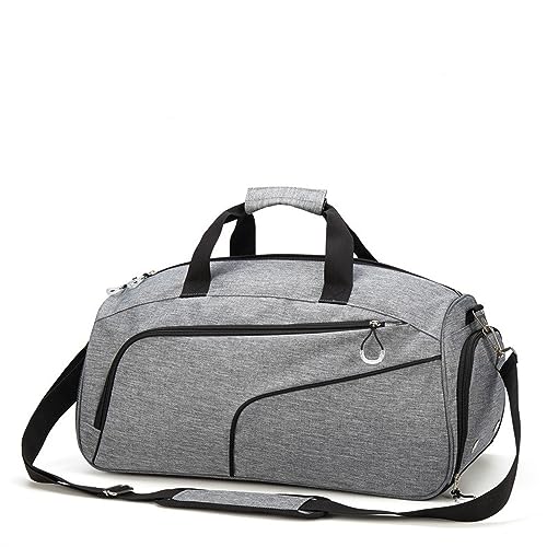 Sporttasche Reisetasche Handtasche Herren Sport Trainingstasche Turnbeutel (Color : Gray, Size : 53x25x27cm) von SLEDEZ