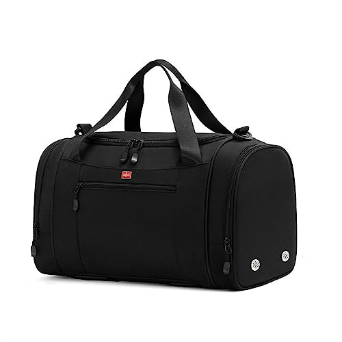 Sporttasche Umhängetasche for Herren, Sporttasche, Sporttasche, großes Fassungsvermögen, Gepäcktasche (Color : Black, Size : 59x30x35cm) von SLEDEZ