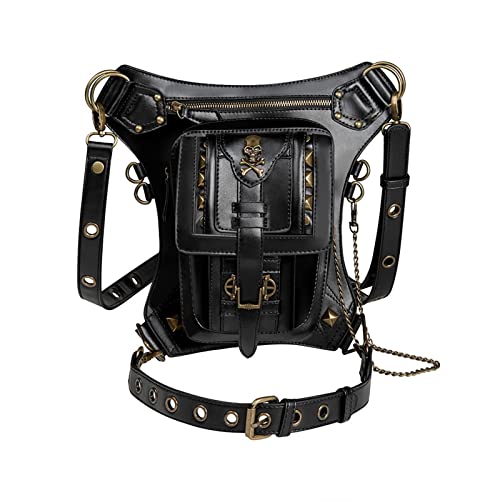 Steampunk-Taillentaschen Outdoor-Freizeit-Punk-Gürteltasche Herren- und Damen-Gürteltasche von SLEDEZ