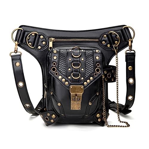 Steampunk-Taillentaschen Steampunk Retro Locomotive Bag Damen One-Shoulder Cross-Body Damen Gürteltasche von SLEDEZ