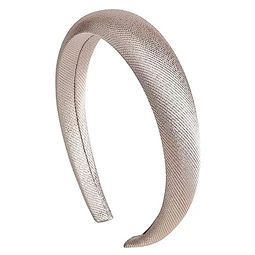 Stirnbänder für Damen Einfaches Haarband for Damen, breites, seitlich gepresstes Haarschmuck (Color : Apricot, Size : As shown) von SLEDEZ