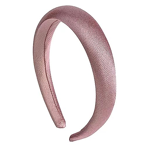 Stirnbänder für Damen Einfaches Haarband for Damen, breites, seitlich gepresstes Haarschmuck (Color : Pink, Size : As shown) von SLEDEZ