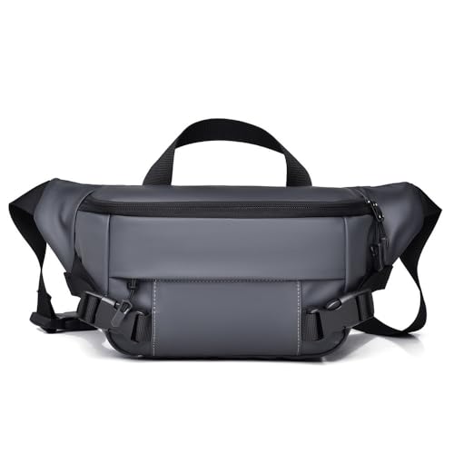 Taillengürteltasche Herren Einfache und vielseitige Herren-Brusttasche mit Sportgürtel (Color : Gray, Size : 36x4x15.5cm) von SLEDEZ