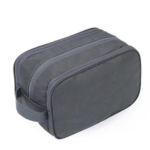 Tragbare Kulturtasche Einfache tragbare Reise-Aufbewahrungstasche for Herren (Color : Gray, Size : 24x14x15cm) von SLEDEZ