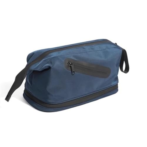 Tragbare Kulturtasche Tragbare Kulturtasche for Geschäftsreisen for Herren und Damen mit großem Fassungsvermögen, 17,5 x 14,5 x 27 cm (Color : Blue, Size : 17.5x14.5x27cm) von SLEDEZ