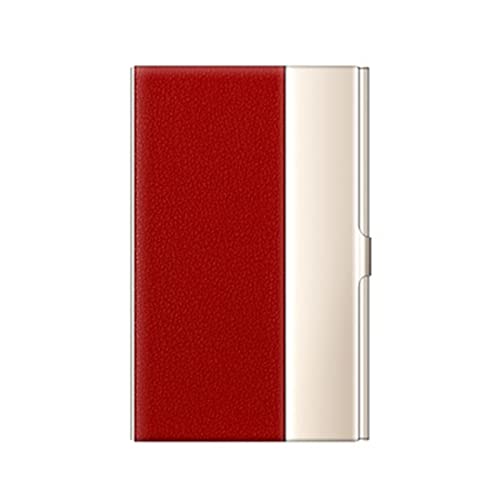 Visitenkartenetui für Männer und Frauen Dünnes Visitenkartenetui for Herren Tragbarer personalisierter Visitenkartenhalter (Color : Red, Size : 9.3x5.8cm) von SLEDEZ