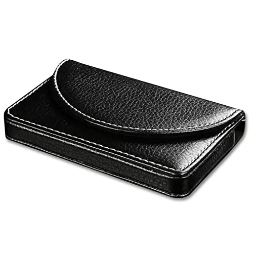 Visitenkartenetui für Männer und Frauen Tragbares Visitenkartenetui aus Leder Praktisches Kartenetui Horizontaler Visitenkartenhalter (Color : Black, Size : 10x6.2cm) von SLEDEZ