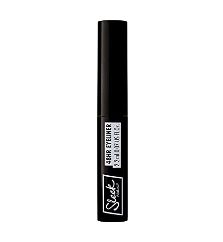 Sleek MakeUp 48HR Liquid Eyeliner, Schwarz, 2 ml von SLEEK