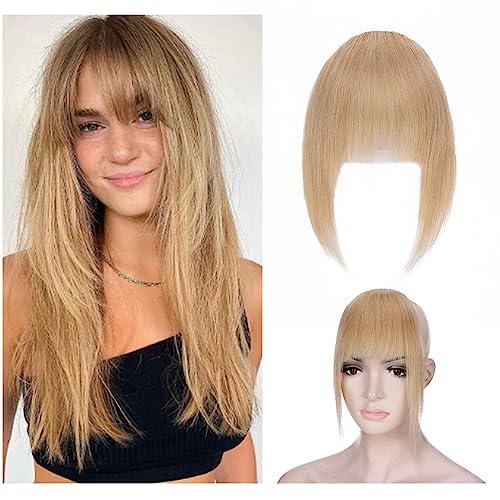 SLEEKALON Clip-in-Pony, dunkelblond, französischer Pony, Echthaar-Haarverlängerung, dickes Blond, falscher Pony, Haarteile für Damen, für den täglichen Gebrauch, Nr. 27-Dunkelblond SLEEKALON Clip-in-Pony, dunkelblond, französischer Pony, Echthaar-Haarverlängerung, dickes Blond, falscher Pony, Haarteile für Damen, für den täglichen Gebrauch, Nr. 27-Dunkelblond von SLEEKALON