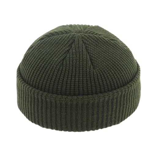 SLEEKEE 1 Grüne Beanie-Mütze, Fischer-Mütze, Beanie-Strickmütze, Beanie-Retro-Mütze, Geeignet Für Fischer, Arbeiter, Modekleidung von SLEEKEE