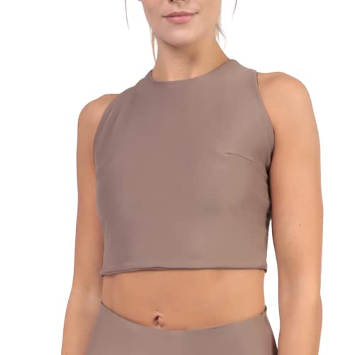 AVA Sport BH, Taupe, Groesse S (44053), Damen Sports Top für Yoga, Laufen und Freizeit. Optimaler Bewegungsfreiheit. Aus hochwertigem, leichtem, nachhaltigem Material von SLEEX