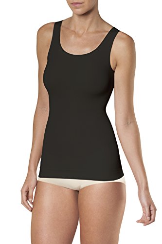SLEEX Damen Shapewear Figurformendes Unterhemd (mit breiten Traegern), Schwarz, Groesse M/L von SLEEX