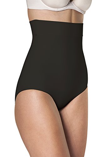 SLEEX Shapewear Damen Hoher Figurformender Miederslip, Schwarz, Groesse S/M (44035) - Shapewear Miederpants mit Bauch-Weg Effekt von SLEEX