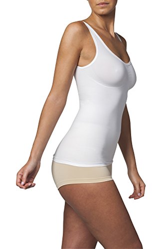SLEEX Shapewear Figurformendes Damen Unterhemd (mit Support) (44041), Weiss, Groesse M/L - Shapewear Damen Bauch-Weg von SLEEX