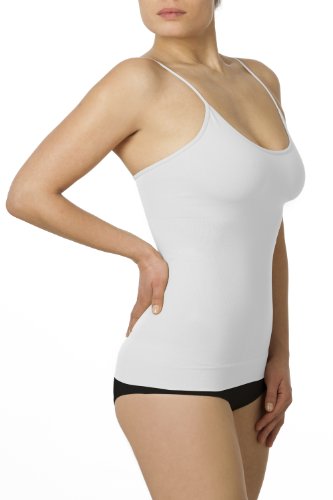 SLEEX Shapewear Figurformendes Damen Unterhemd (mit feinen Traegern), Weiss, Groesse L/XL - Shapewear Damen bauch-weg von SLEEX