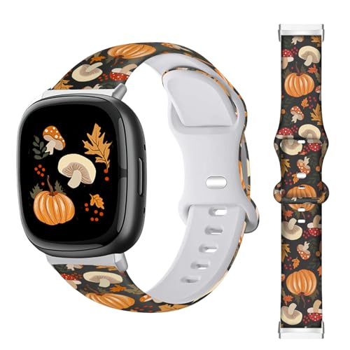 Weihnachts-Halloween-Thanksgiving-Armband, kompatibel mit Fitbit Versa 3/Fitbit Versa 4/Fitbit Sense/Sense 2 für Damen und Herren, weiches Silikon, Urlaubsband, Ersatz-Smartwatch Weihnachts-Halloween-Thanksgiving-Armband, kompatibel mit Fitbit Versa 3/Fitbit Versa 4/Fitbit Sense/Sense 2 für Damen und Herren, weiches Silikon, Urlaubsband, Ersatz-Smartwatch von SLEILIN