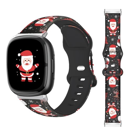 Weihnachts-Halloween-Thanksgiving-Armband, kompatibel mit Fitbit Versa 3/Fitbit Versa 4/Fitbit Sense/Sense 2 für Damen und Herren, weiches Silikon, Urlaubsband, Ersatz-Smartwatch Weihnachts-Halloween-Thanksgiving-Armband, kompatibel mit Fitbit Versa 3/Fitbit Versa 4/Fitbit Sense/Sense 2 für Damen und Herren, weiches Silikon, Urlaubsband, Ersatz-Smartwatch von SLEILIN