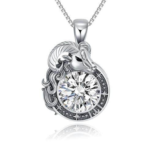 SLIACETE Halskette mit Sternzeichen Widder, himmlische Halskette, Astrologie-Halskette, Geschenk für Frauen (Widder April) von SLIACETE