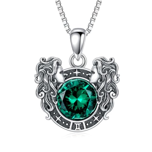 SLIACETE Halskette mit Sternzeichen Zwillinge, Halskette mit Sternbild Zwillinge, Geschenk für Frauen (Zwillinge Mai) von SLIACETE