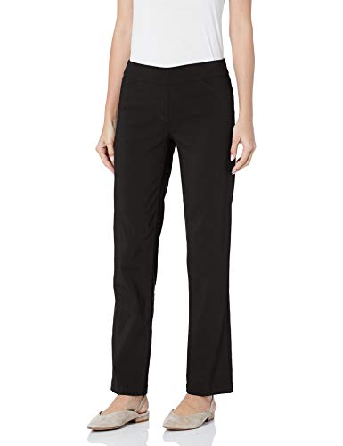 SLIM-SATION Damen Wide Band Pull-On Relaxed Leg Pant with Tummy Control Unterhose, schwarz, 36 von SLIM-SATION