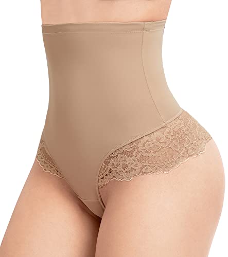 SLIMBELLE Bauchweg Slip Damen Bauchweg Hose Spitze Shaping Tanga Stark Formende Bauchweg Unterhose Damen Unsichtbar Shape String Damen Bauchweg,S von SLIMBELLE