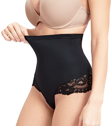 SLIMBELLE Bauchweg Slip Damen Bauchweg Hose Spitze Shaping Tanga Stark Formende Bauchweg Unterhose Damen Unsichtbar Shape String Damen Bauchweg, m von SLIMBELLE