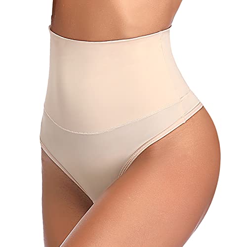 SLIMBELLE Damen Shapewear Bauchweg Miederhose Nahtloses Body Shaper-Höschen Sexy Unterwäsche Taillenslip mit Bauchkontrolle(Beige,M) von SLIMBELLE