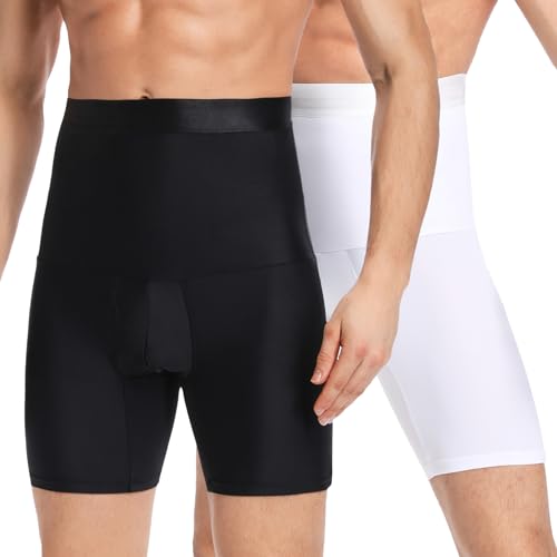 SLIMBELLE Herren Body Shaper Boxershorts Hohe Taille Slimming Shapewear Hose Kompressionsshorts Herren Elastizität Bauch Kontrolle Enge Hose von SLIMBELLE