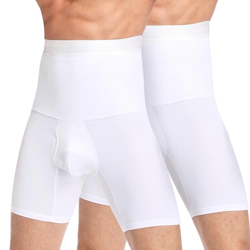 SLIMBELLE Herren Body Shaper Boxershorts Hohe Taille Slimming Shapewear Hose Kompressionsshorts Herren Elastizität Bauch Kontrolle Enge Hose von SLIMBELLE