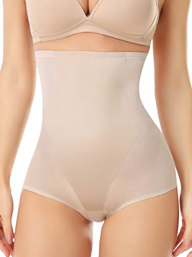 SLIMBELLE Unterwäsche Damen Miederslip mit Bauch Weg Shapewear Stark Formend Miederhose Slip Taillenslip Comfort Shaper Panties Beige M von SLIMBELLE