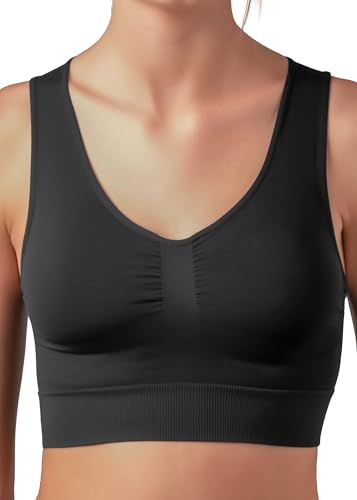 SLIMCELL Bh Damen Ohne Bügel Formend - Bügelloser Bh Tonisierend, Sports Bra, Nahtlose Unterwäsche, Bralette Top Damen Aus Bequemer Mikrofaser - Made In Italy von SLIMCELL Gambetti