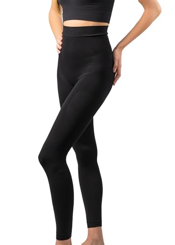 SlimCell Anti Cellulite Leggings Damen – High Waist Shapewear, Kompressionsleggings Damen Lipödem, Body Shaper Sporthose, Formende Unterwäsche – Made in Italy von SLIMCELL Gambetti