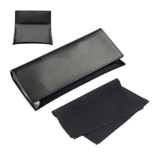 SLIVERBA Premium PU Lederbrillenbox, Brillen Etui Damen und Herren,Softtouch PU Leder Brillenetui mit Einem Mikrofasertuch,Brillen-Aufbewahrungsbox für den Optimalen Schutz Ihrer Brille von SLIVERBA