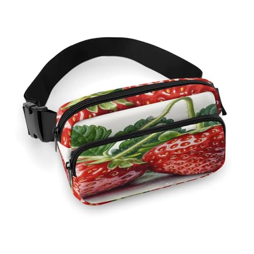 Outdoor-Brusttasche für Herren, zwei Erdbeeren bedruckte Crossbody-Brusttasche mit großer Außentasche und seitlichen Netztaschen, geeignet für Männer und Frauen, Reisen, Wandern, lässiger Rucksack, Outdoor-Brusttasche für Herren, zwei Erdbeeren bedruckte Crossbody-Brusttasche mit großer Außentasche und seitlichen Netztaschen, geeignet für Männer und Frauen, Reisen, Wandern, lässiger Rucksack, von SLKMNET