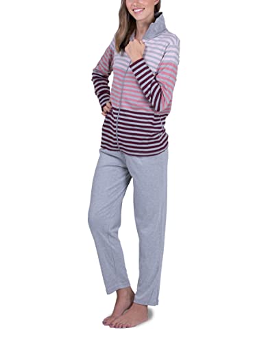 SLOUCHER Damen Hausanzug Freizeitanzug, Farbe:grau, Größe:M von SLOUCHER