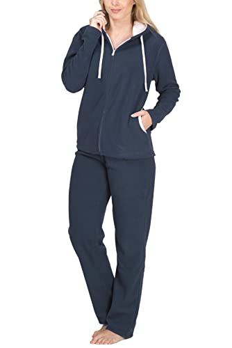 SLOUCHER Fleece-Anzug Hausanzug aus wärmenden Fleece für Damen, Farbe:Rauch-blau, Größe:36-38 von SLOUCHER