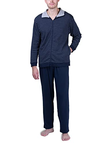 SLOUCHER Herren Hausanzug Freizeitanzug, Farbe:navy, Größe:L von SLOUCHER