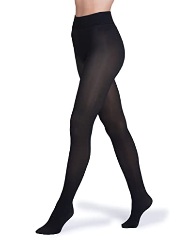 SLOUCHER Thermo Damen Strumpfhose gefüttert, Farbe:schwarz, Größe:L-XL von SLOUCHER