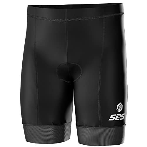 SLS3 Triathlon Hose Herren - 4 Taschen Tri-Shorts - FRT Tri Shorts - Gepolstert Schwarz (Jet Black, L) von SLS3