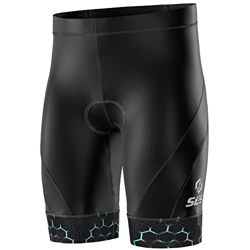 SLS3 Triathlon-Shorts für Herren, gepolstert, Triathlon-Shorts, 20,3 cm, schnell trocknend, FX Z, Graphit/Honeycomb, Groß von SLS3