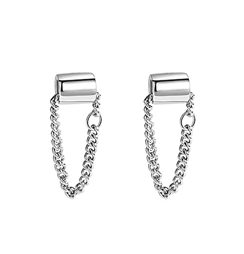 SLUYNZ 925 Sterling Silber Kleine Ketten Ohrstecker für Damen Mädchen Tropfen Ohrringe Ohrstecker Minimalistisch von SLUYNZ