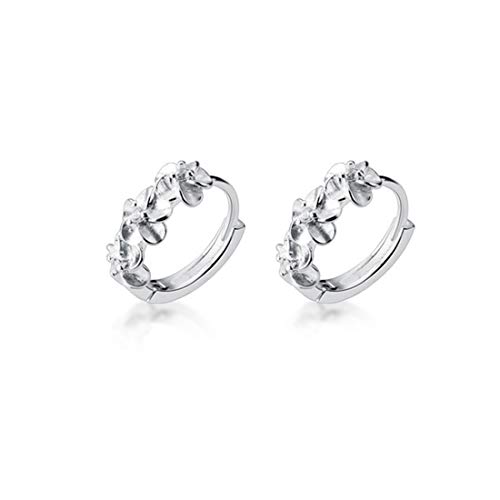 SLUYNZ 925 Sterling SilberBlumen Ohrringe Creolen Huggie für Damen kleine niedliche Gänseblümchen Ohrringe Piercing Ohrringe Helix von SLUYNZ