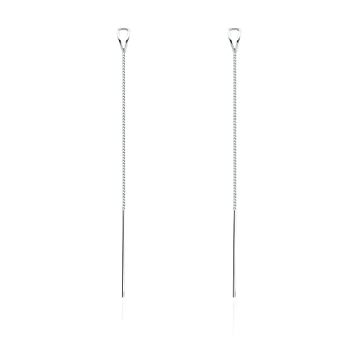 SLUYNZ 925 Sterling Silber Einfädler Ohrringe Kette für Damen Lange Ohrringe Hängend Ohrhänger von SLUYNZ