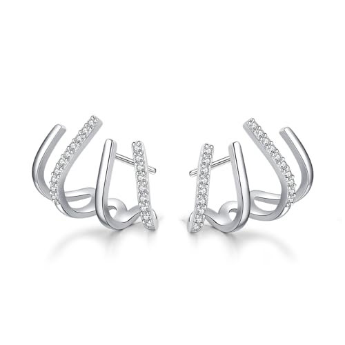 SLUYNZ 925 Sterling Silber Manschetten ohrringe für Frauen Mädchen Ear Cuff Ohrringe Damen Crawler Ohrringe Ohrklemme von SLUYNZ