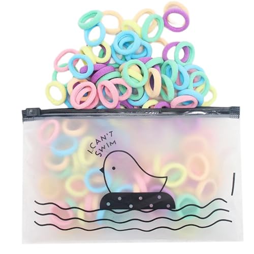 100 Stück Haargummis für Mädchen, bunte Haargummis, Mädchen, kleine Haargummis, Haarbänder für Party-Looks von SLXLYH