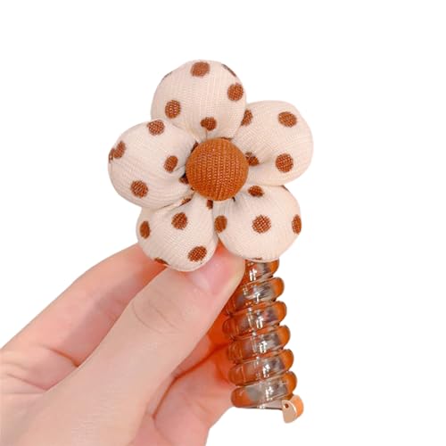 Elastischer Haarreif mit Spiralbindung, Telefondraht, für Mädchen, Pferdeschwanz, Federspule, Stirnband, Bonbonfarben, Haarschmuck von SLXLYH