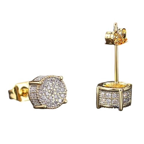 Elegante Runde Formschstene Ohrringe Mode Ohrring Blendend Ohrschmuck Ohrohren Stollen Kupferstruktur Für Tägliche Und Partyohrschmuck von SLXLYH